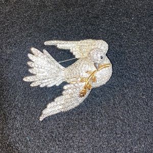 Joan Rivers Pave' Dove of Peace Pin